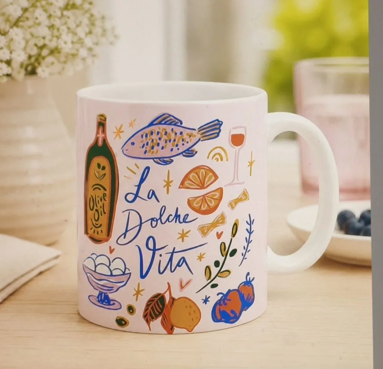 Tazza personalizzata con grafica colorata