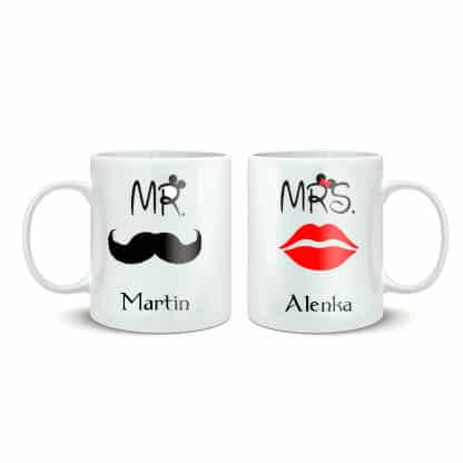Hrnčeky Mr a Mrs s menom